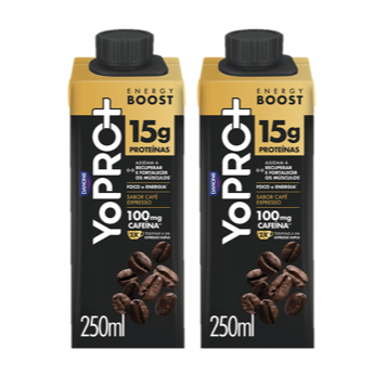 Kit  YoPRO Energy Boost UHT Café Expresso 15g de Proteínas 250ml