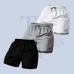 Kit 3 Shorts Masculino Plus Size com Elastano Mauricinho Academia Esporte Treino Praia Básico Liso