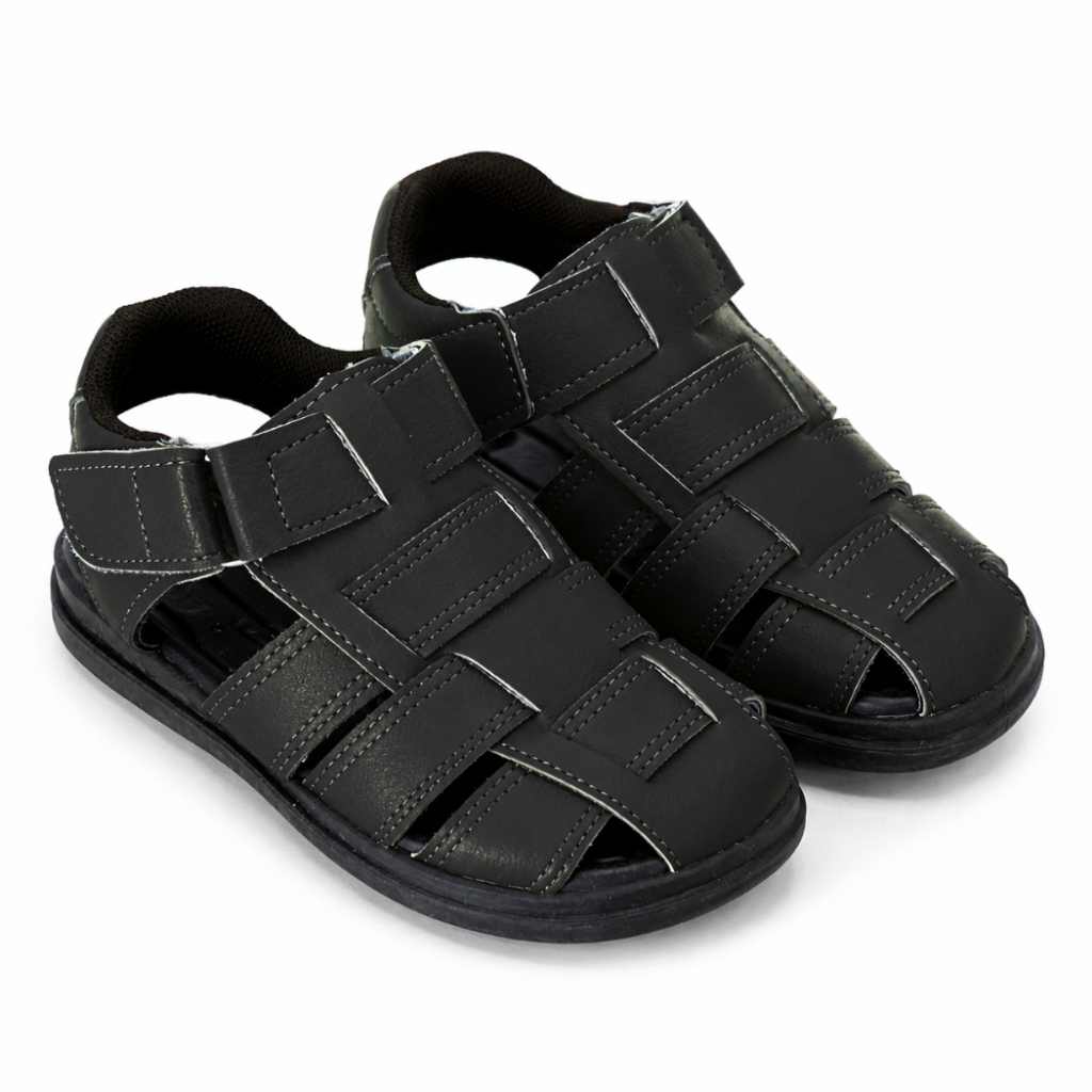 Chinelo Sandália Infantil Masculina Menino Ortopédica em Couro Fecho em Fivela Leve e Macia — imagem 2 de 2