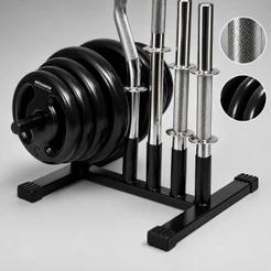 Suporte Expositor 100kg Para Anilhas Barras E Halteres Organizador De Peso Academia