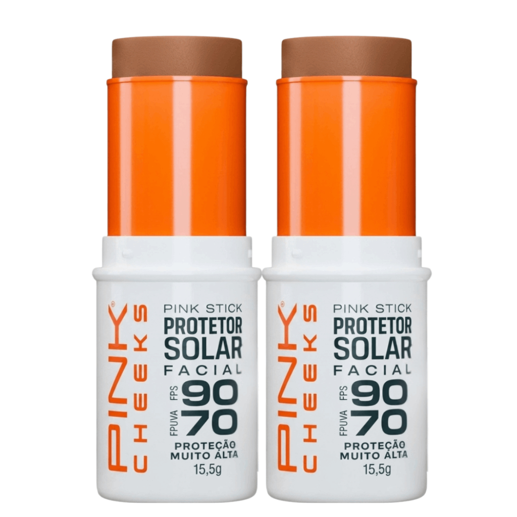 KIt 2 Protetor Solar E Base Pink Stick 16g FPS 90 Cor 42 Km Rio - Pink Cheeks