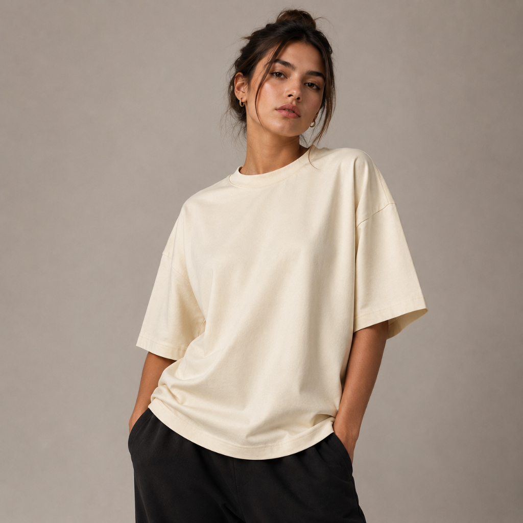 Camisa Oversized Feminina Algodão Premium Lisa Streetwear Urbano Estilosa Casual
