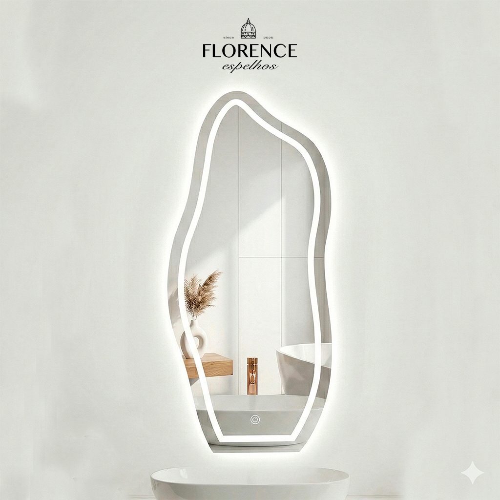 Espelho Form 120x50 Jateado Com Led 3 Tons Corpo Inteiro Provador Luxo · foto 2