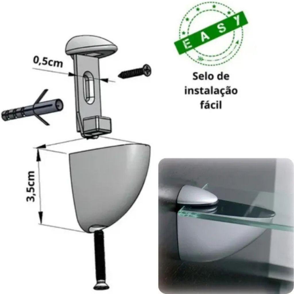 Detalhes do 4 Unidade Suporte Prateleira Tucano Pequeno Banheiro Vidro Parede Bico  Madeira com parafuso incluso