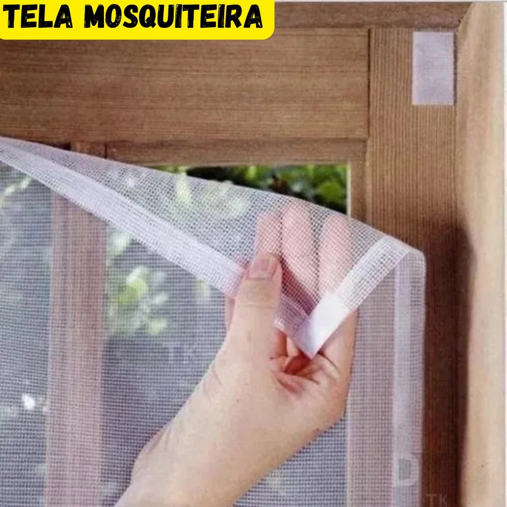 Tela Proteção Mosquiteira Janela Basculante Velcro contra Mosquito Pernilongo Dengue Vários Tamanhos