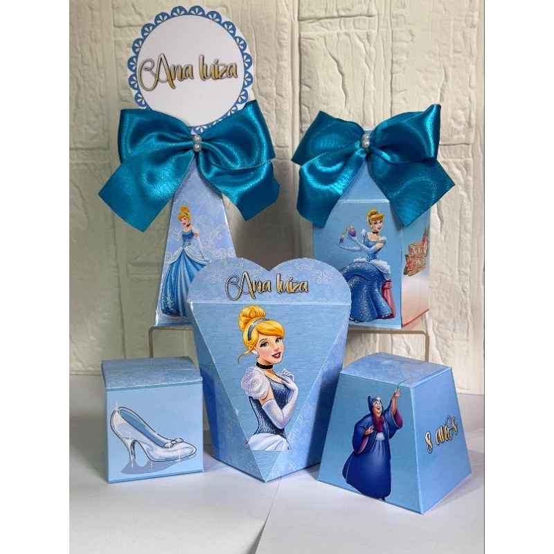 Kit Caixas Cinderela/ Cinderela Personalizado/Lembrancinha de Festa /Aniversário/Personalizados para festas