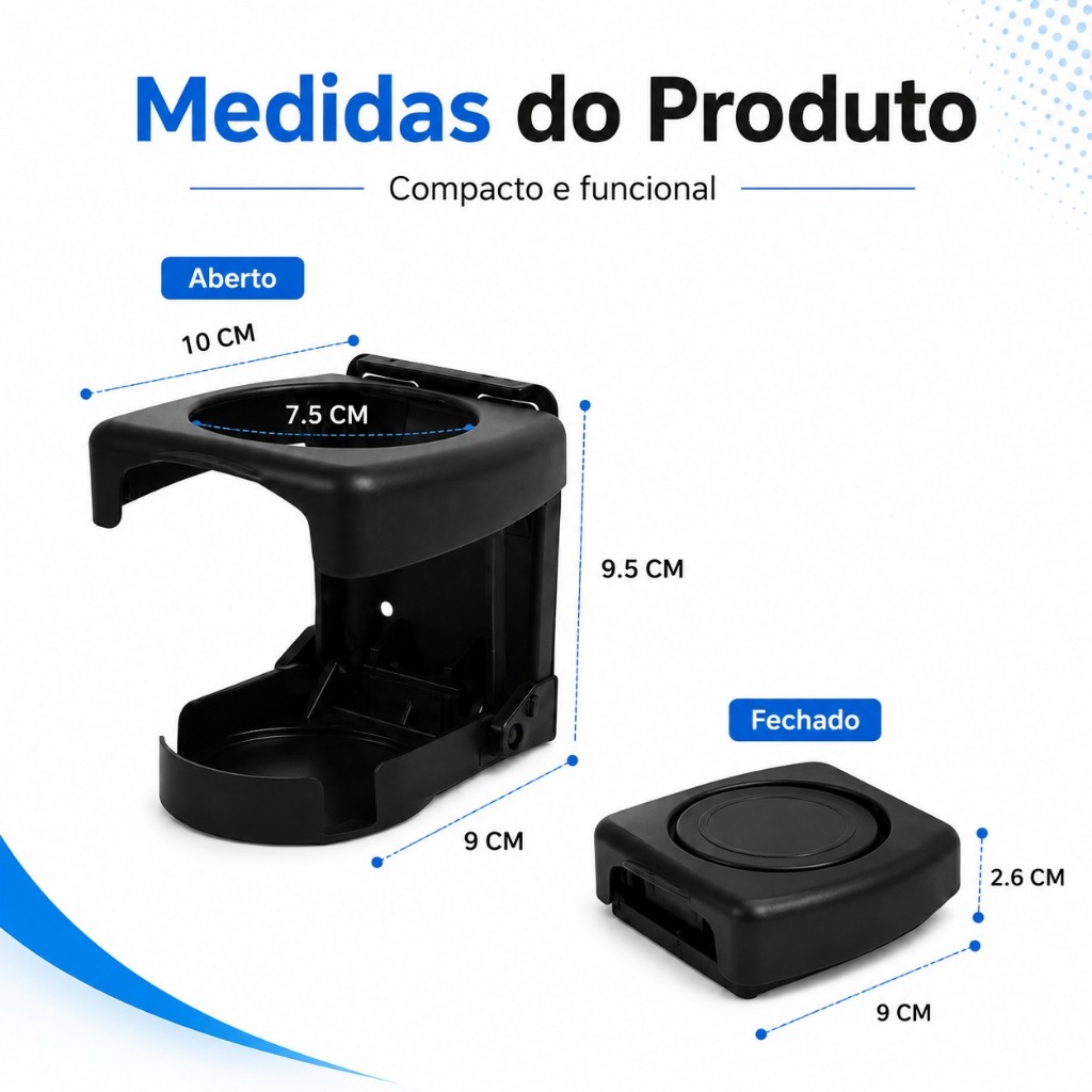 Detalhes do Porta Copos Automotivo Retrátil Dobrável Ajustável Suporte De Uso Múltiplo Garrafas Latas Mamadeira Carro Carpei