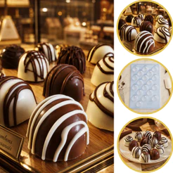 1~5 Forma BWB Simples Semiprofissional, Doces Finos Chocolates 3580 - SP Bombom Liso Grande (CHOCO)