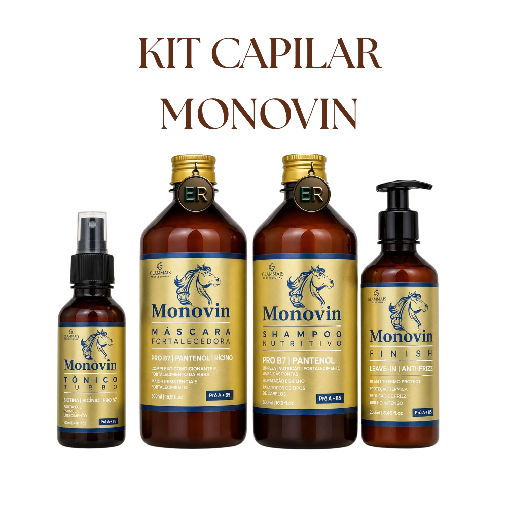 Kit Capilar Monovin Pro A e B5 Crescimento Fortalecimento e Nutrição Todo Tipo de Cabelo — imagem 2 de 2