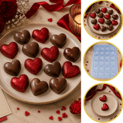 1~5 Forma BWB Simples Semiprofissional, Doces Finos Chocolates 3584 SP Bombom Coração (CHOCO)