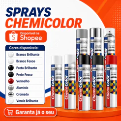 Spray Chemicolor Uso Geral 250ml Secagem Rápida Cores Variadas