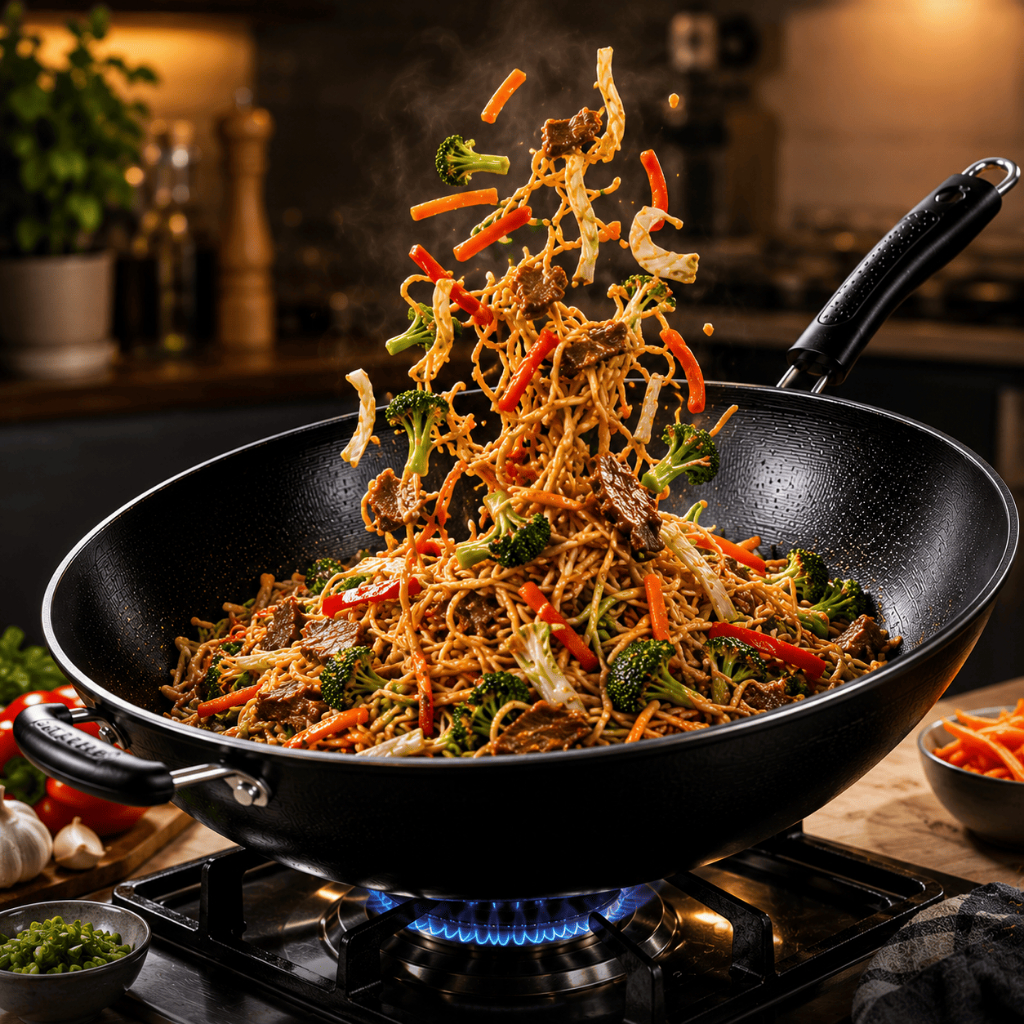 Imagem Frigideira Wok 34cm Grande Profissional Antiaderente 3L Indução Fogão Fratelli
