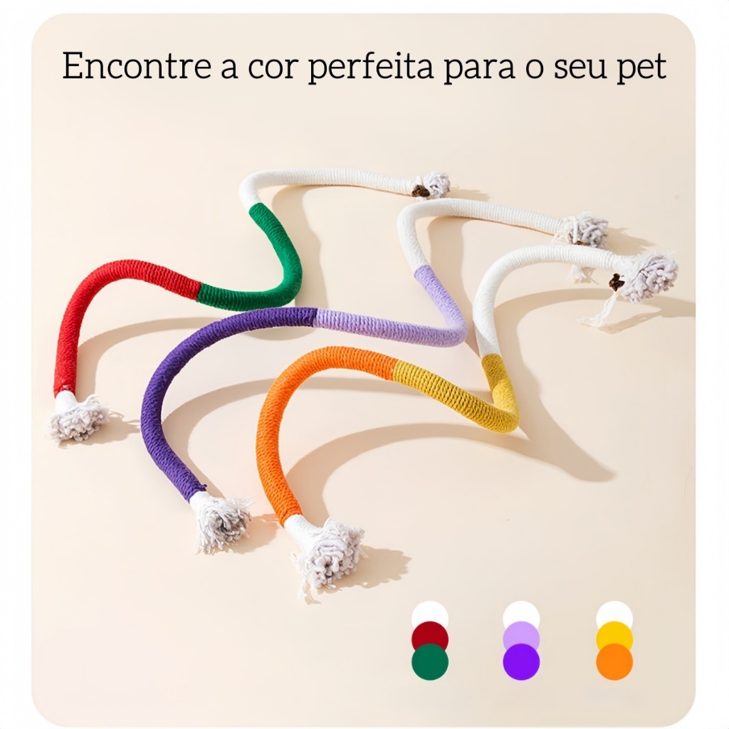 Brinquedos Interativos De Mastigar Gatos De Algodão Para Limpeza Dos Dentes , De Corda De Grama De Gato Interior Moer Os