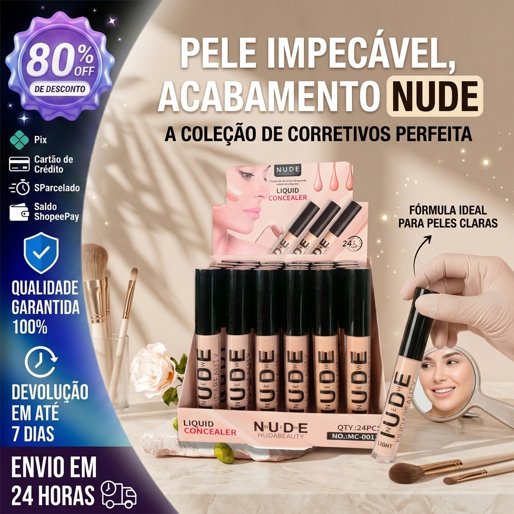 NUDE Corretivo em fita maquiagem corretivo paleta - CLARO