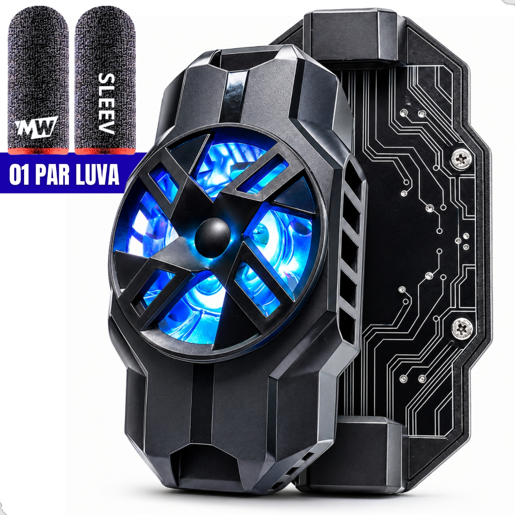 Cooler Celular Gamer RGB Resfriador Mobile Free fire Pubg COD lol MSR712
