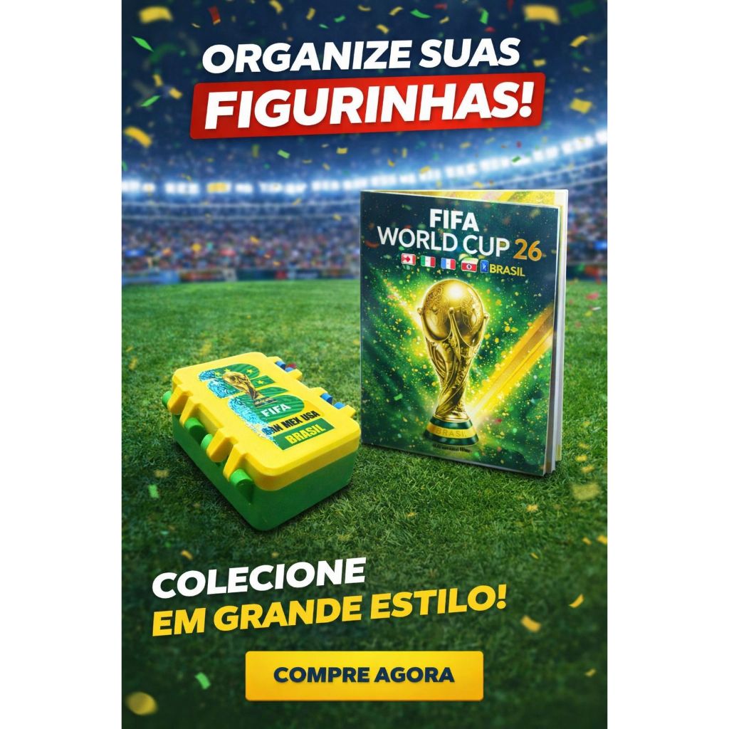 Porta Figurinhas Copa 2026 Organizador Cards Colecionador Guardar Figurinhas Repetidas