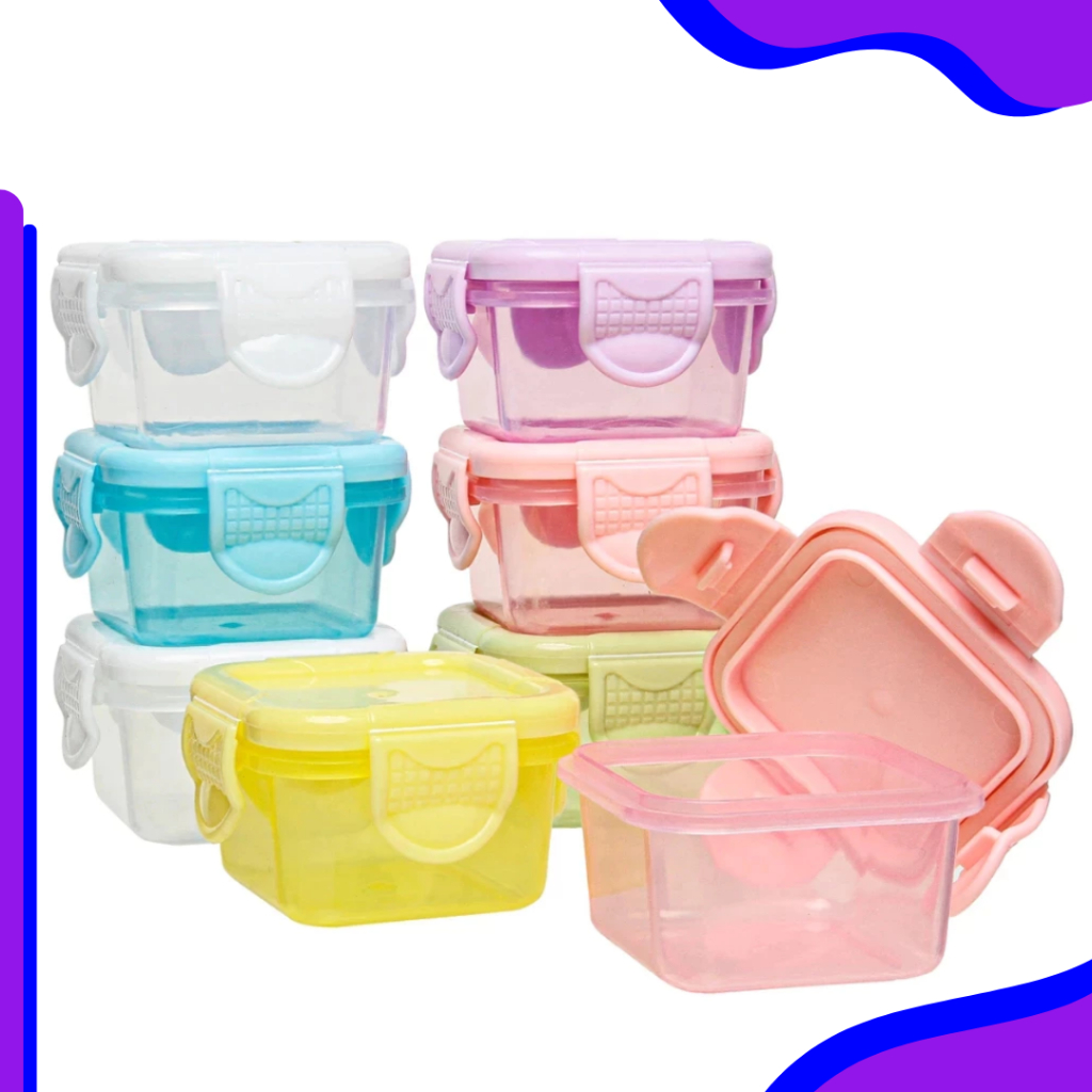 Kit Mini Potes para Congelar Papinha com Tampa Hermética Porta Leita em pó e Fruta para Bebe adultos