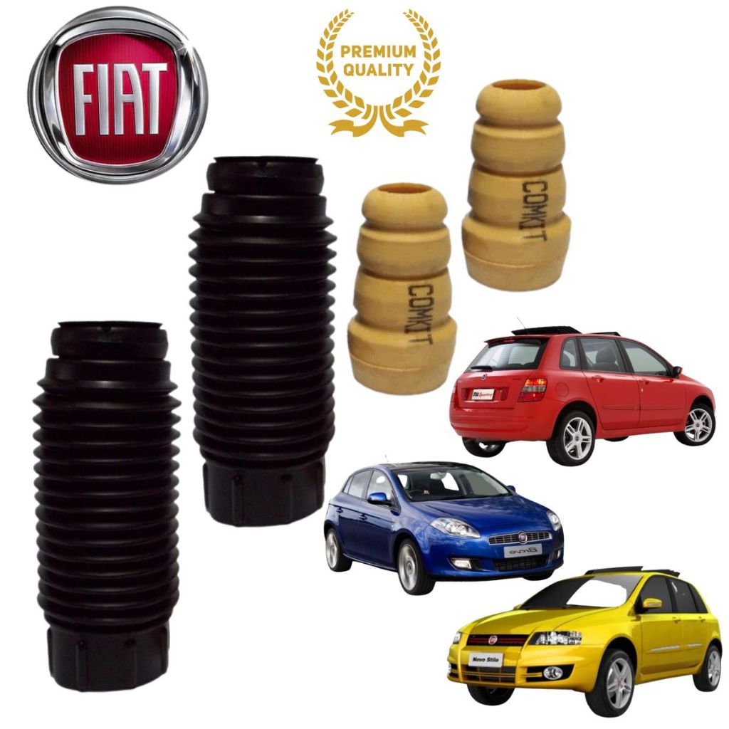 Kit Batente e Coifa Amortecedor Dianteiro Fiat Stilo 2002 a 2011 Fiat Bravo 2011 a 2016