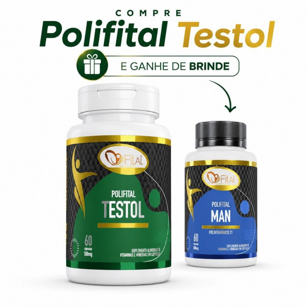 POLIFITAL TESTOL LIBIDO COM FENO GREGO 60 CPAS + BRINDE
