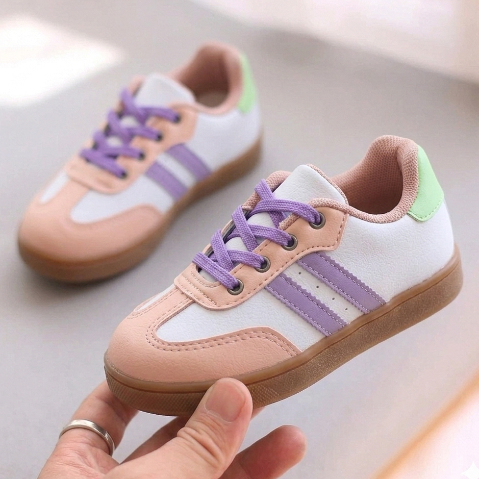 Tenis Infantil Menina Menino Casual Sola Reta Colorido Escolar Confortavel Leve