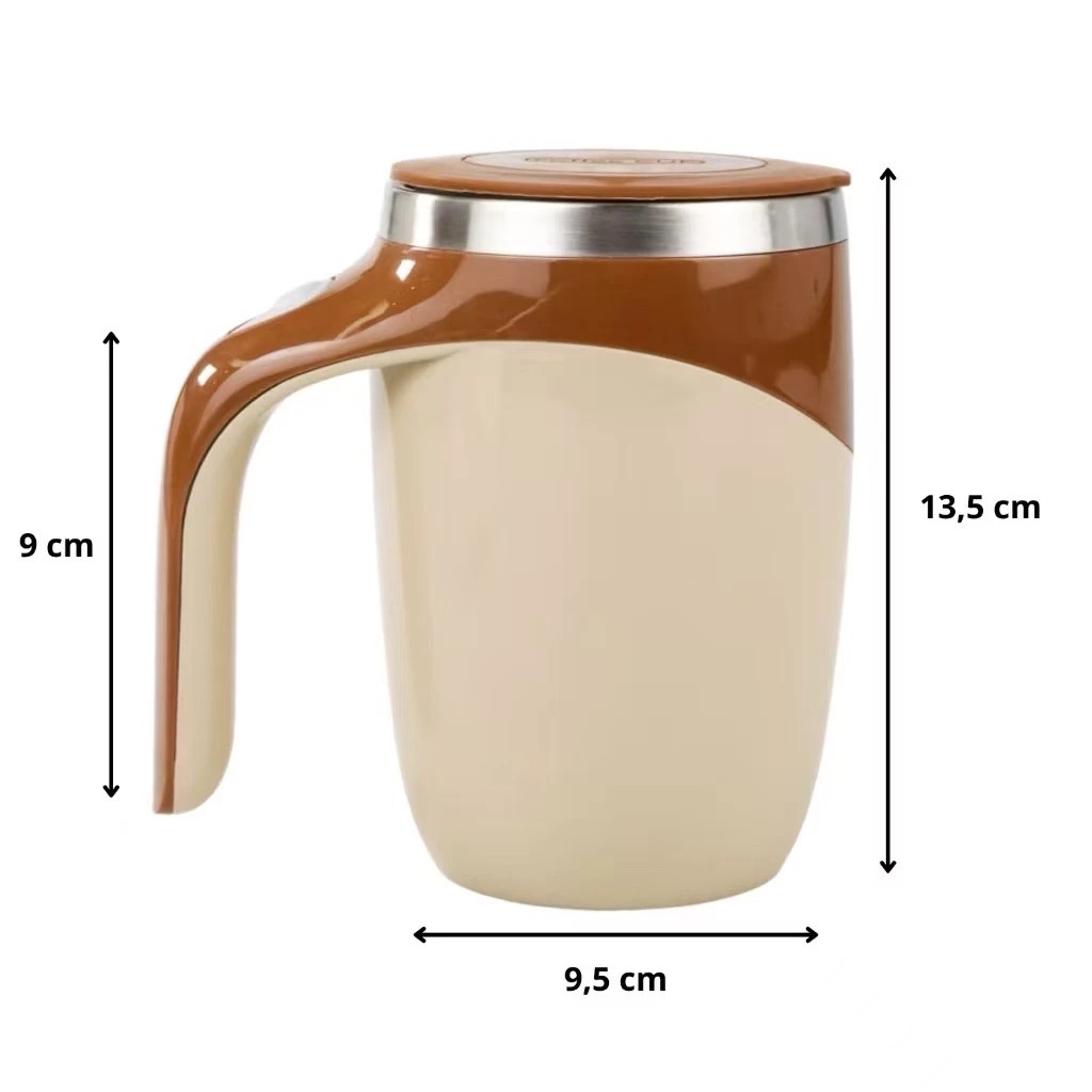 Caneca Misturadora Automática Elétrica USB Bateria Recarregável Mixer Café 380ml