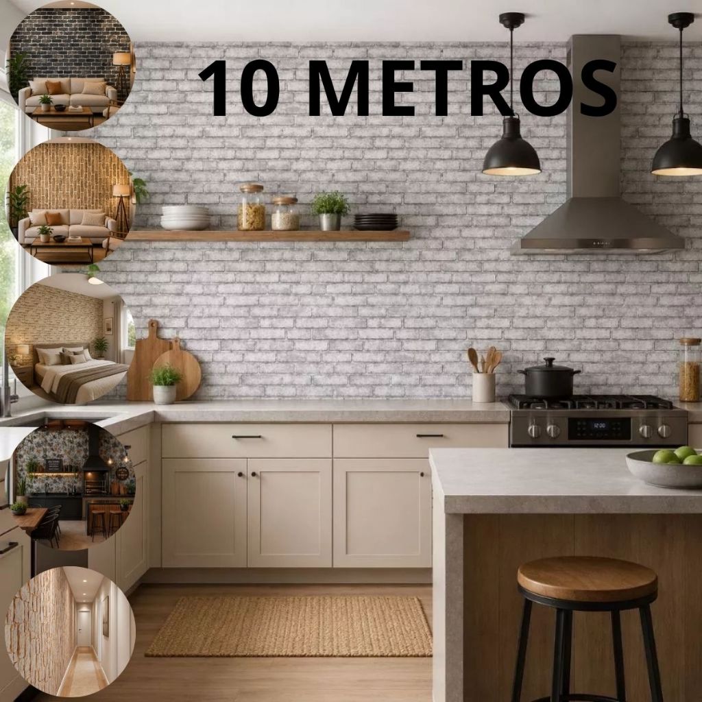 Papel de Parede 10 METROS Rolo Adesivo Decoração Quarto Cozinha Adesivo Autocola