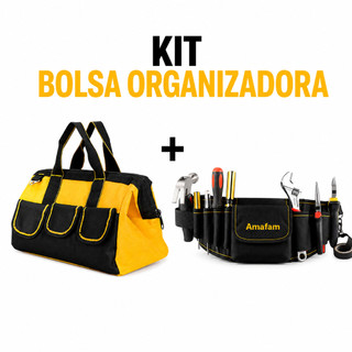 KIT Bolsas para Ferramentas Impermeável Reforçada Multifuncional Eletricista Carpinteiro Mecânico Hobby Uso Geral