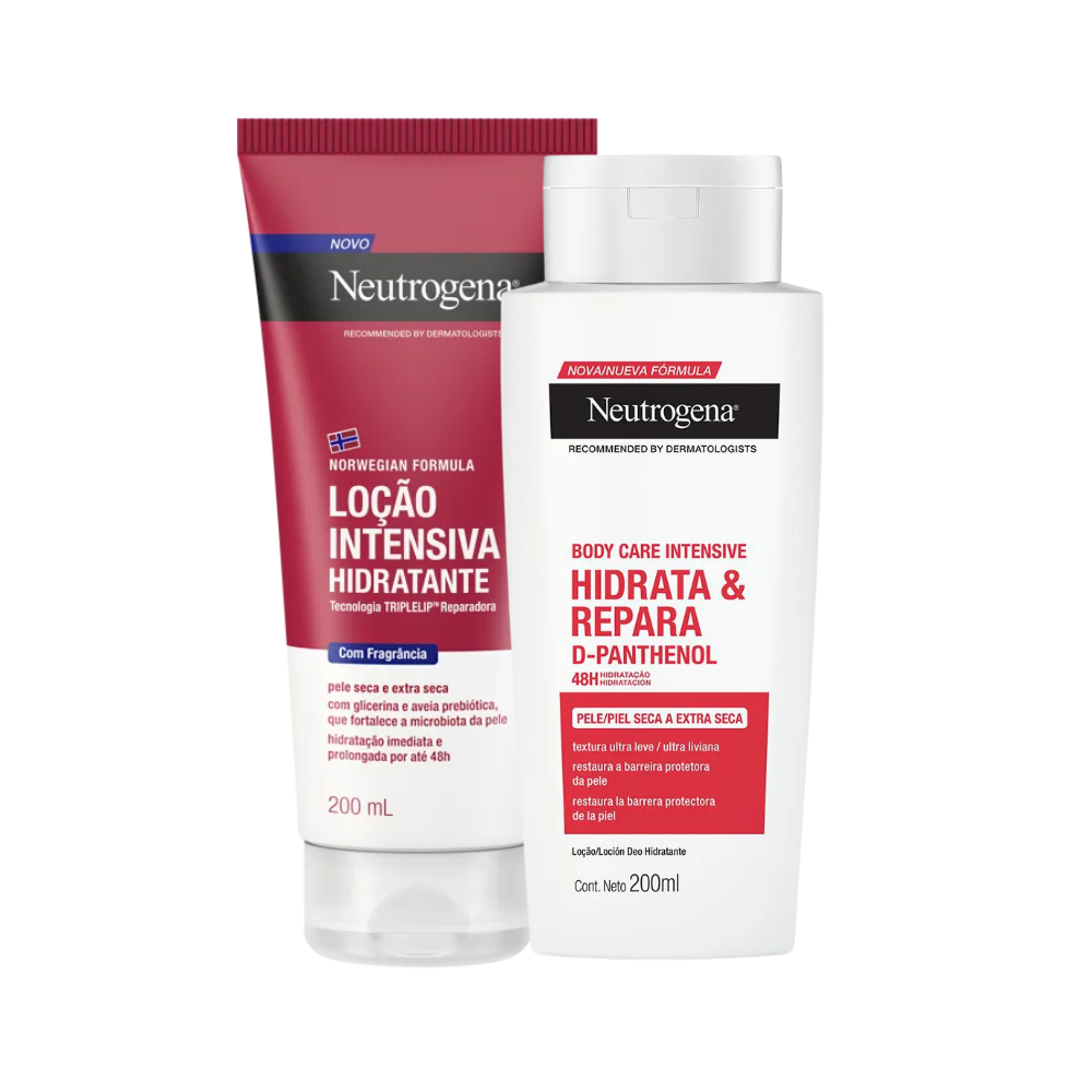 Loção Hidratante Com Fragrância Norwegian 200ml + Body Care Hidrata & Repara 200ml 48h Neutrogena