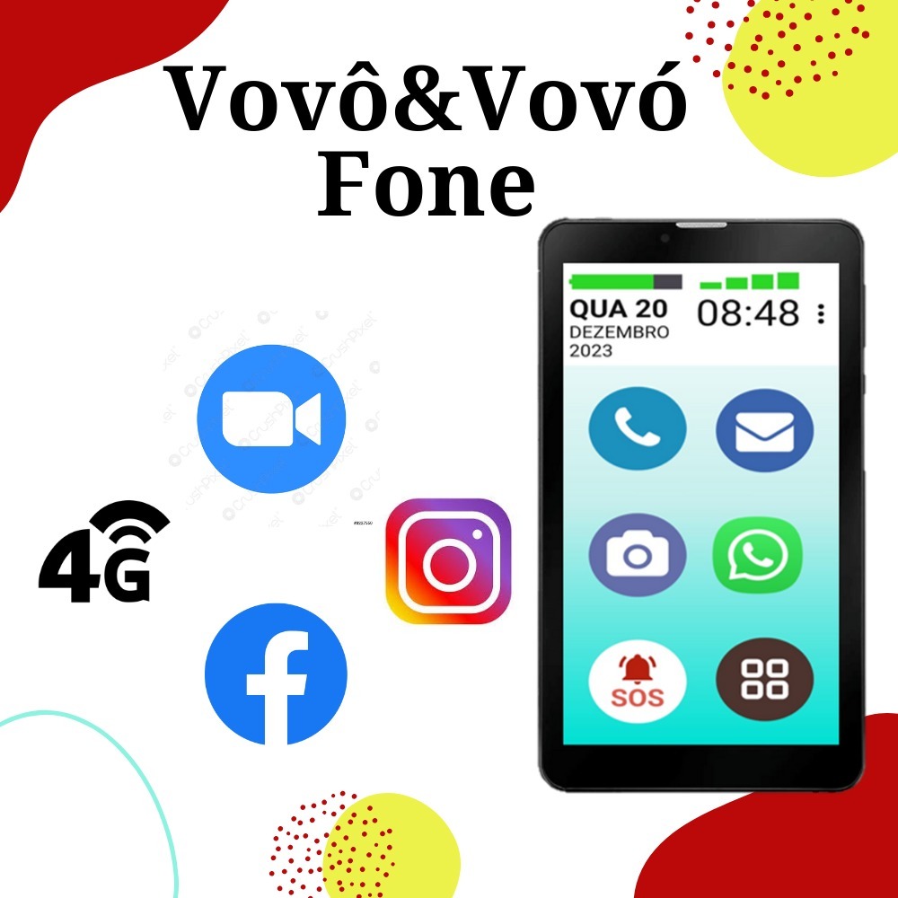 TABLET VOVÔ&VOVÓFONE 32GB 4G MULTILASER  BOTÃO SOS USO FÁCIL