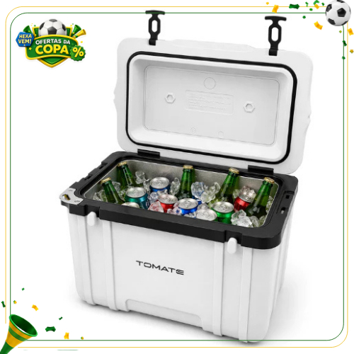 Caixa Térmica 26L Cooler Portátil Aço Inox 304 Alta Conservação Praia Camping Bebidas Geladas