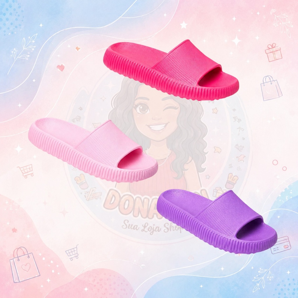 Chinelo Feminino Slide Plataforma EVA - Leve e Flexível para Seu Conforto | Dona Dyn