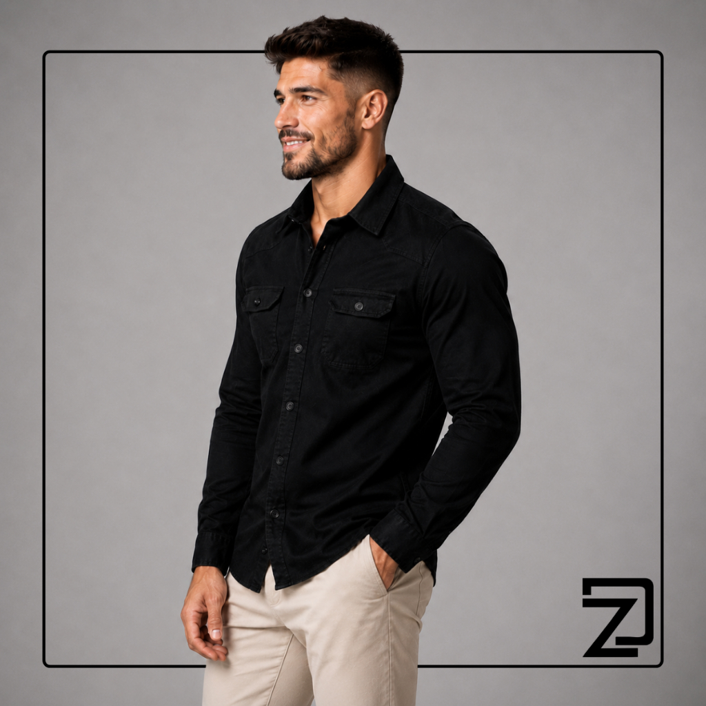 Jaqueta Jeans Sarja Masculina Manga Longa Premium