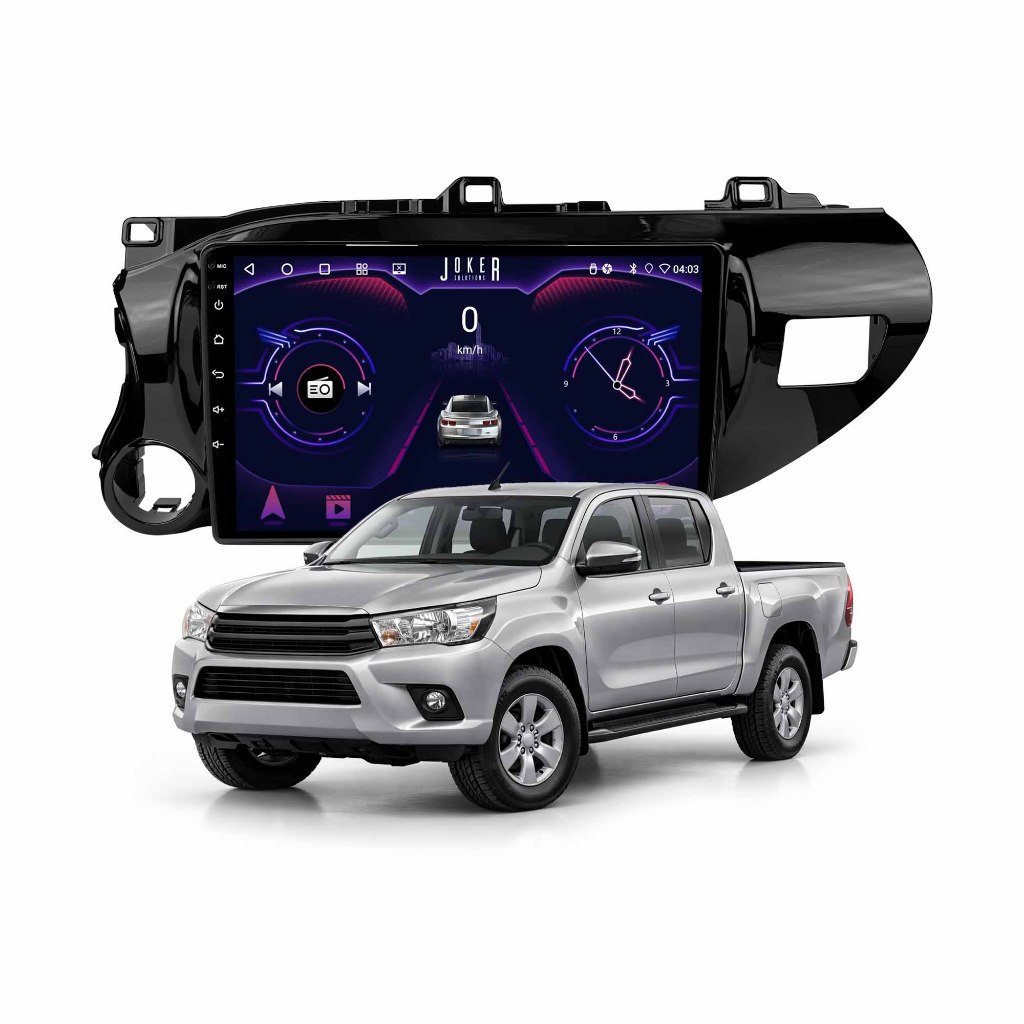 Multimídia Toyota Hilux 2017 A 2024 64gb Carplay Android Gps Bluetooth Qled 10p