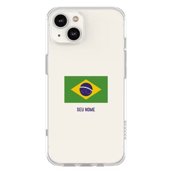 Capinha de Celular Bandeira do Brasil e Nome - Diversos Celulares -Anti Impacto