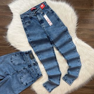 Calça Jeans Feminina Cintura Alta Lycra Power Premium