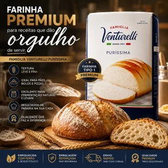 Farinha Branca Famiglia Venturelli Puríssima De Trigo 5 Kg