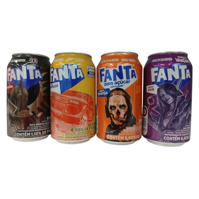 Kit Latas Fanta Edição Gamer Colecionável Xbox