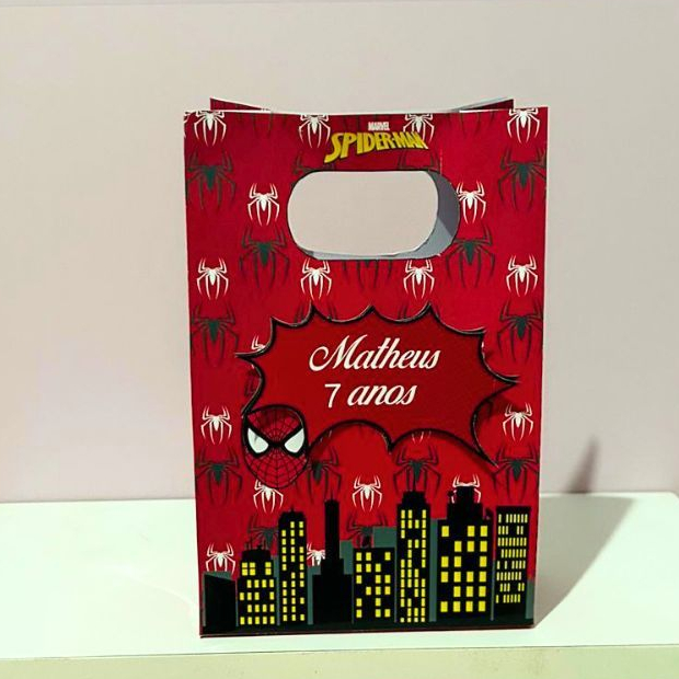 SACOLINHA PERSONALIZADA HOMEM ARANHA / SACOLA SURPRESA / SACOLA PERSONALIZADA / SACOLINHA HOMEM ARANHA