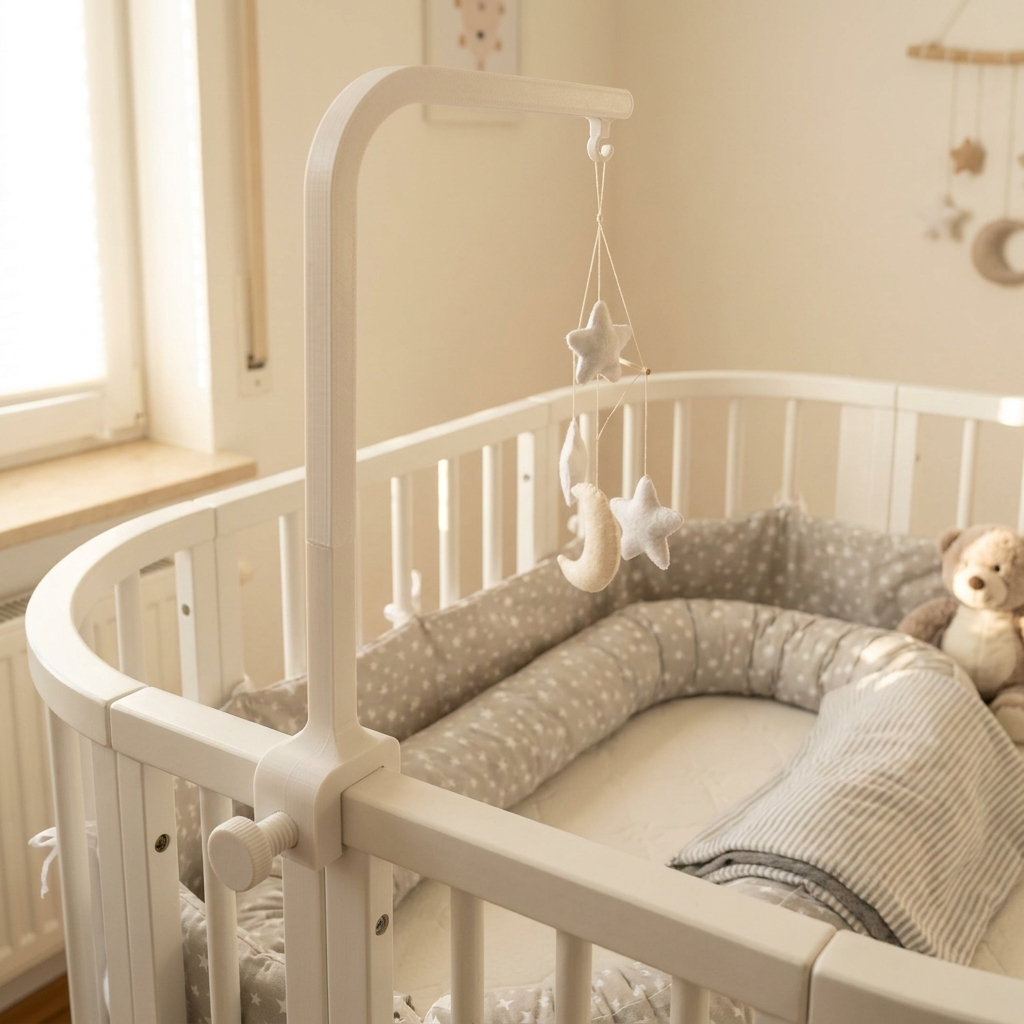 Suporte Mobile para Berço de Bebê Haste Universal Móbile Musical Quarto Infantil Menino e Menina