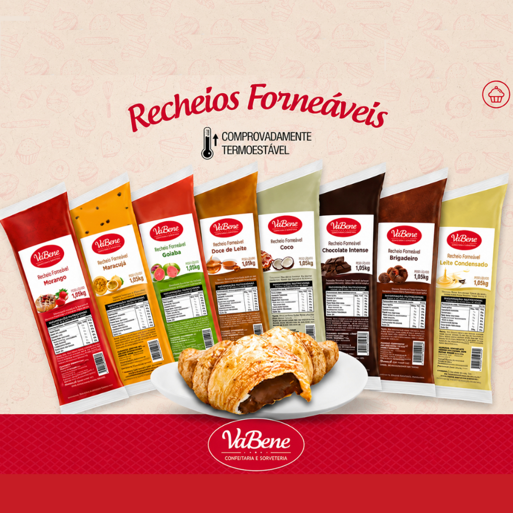 VaBene Recheio Forneável Pronto Bisnaga 1,01kg