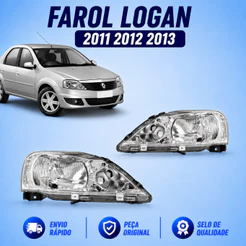 Farol Logan 2011 2012 2013 Cromado