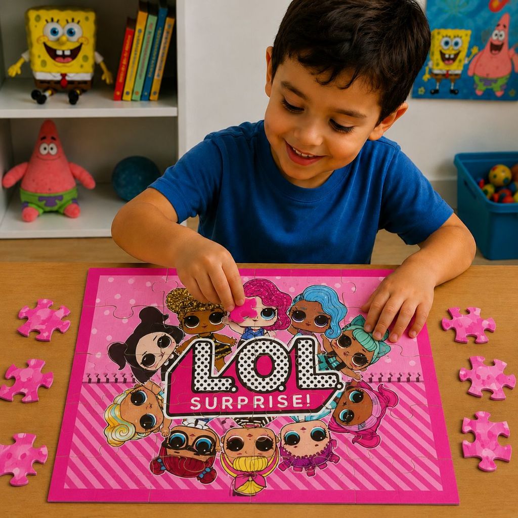 Kit Com 10 Quebra-cabeça Boneca Lol MDF 20 Peças
