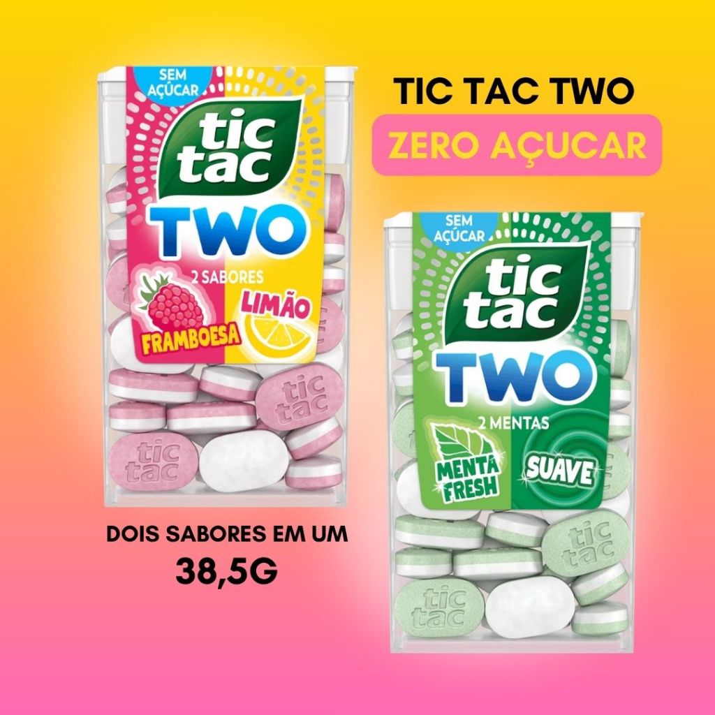 Tic Tac Two Sem Açúcar 38,5gr Sabores