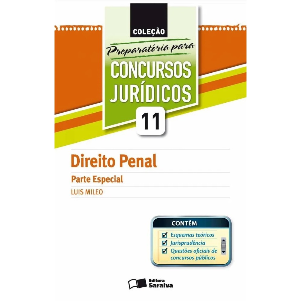 Livro Direito Penal Parte Especial Concurso Jurídico Volume 11de 2011 Luis Mileo Editora Saraiva DI0024