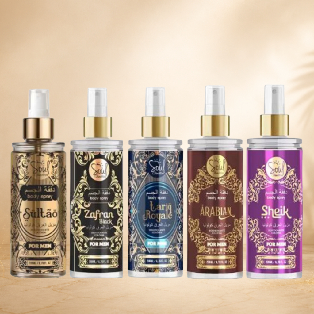 Body Splash Feminino Soul 200ml Perfumaria Árabe Aroma Intenso Marcante Fixação Prolongada