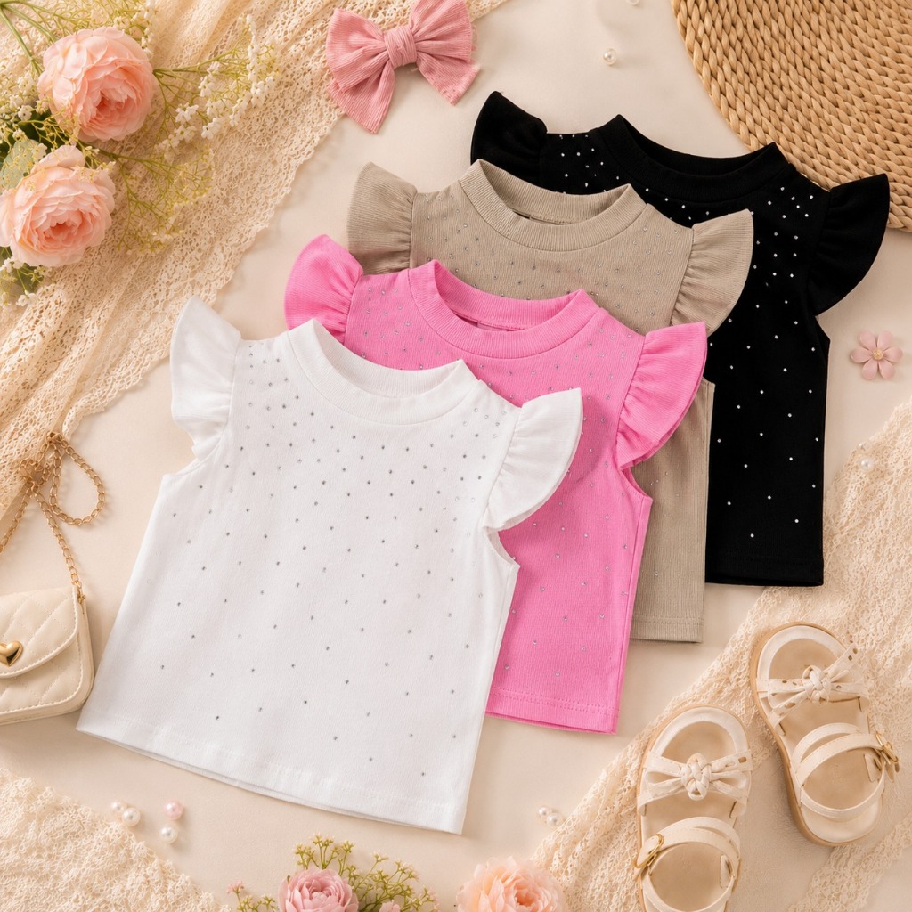 BLUSA MENINAS INFANTIL PEDRARIA PRINCESA