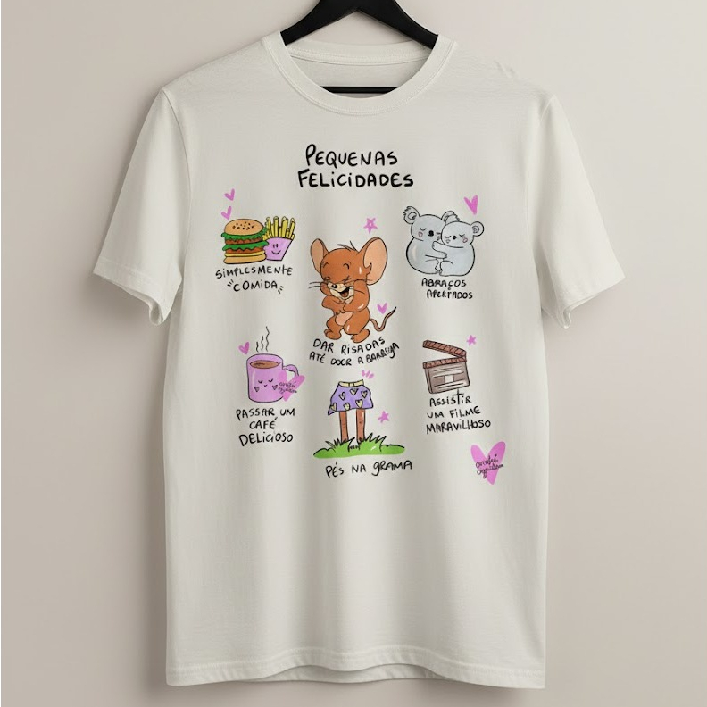 Camiseta Gratidão Aesthetic Unissex Manga Curta 100% Algodão Premium Good Vibes Viral TikTok ✨