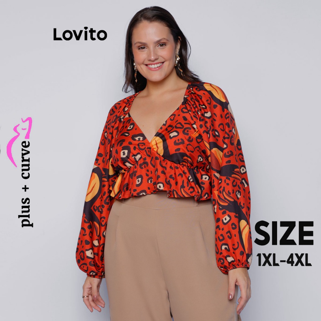 Lovito Bossa Blusa Feminina Manga Longa Estampada BLB493BRL523