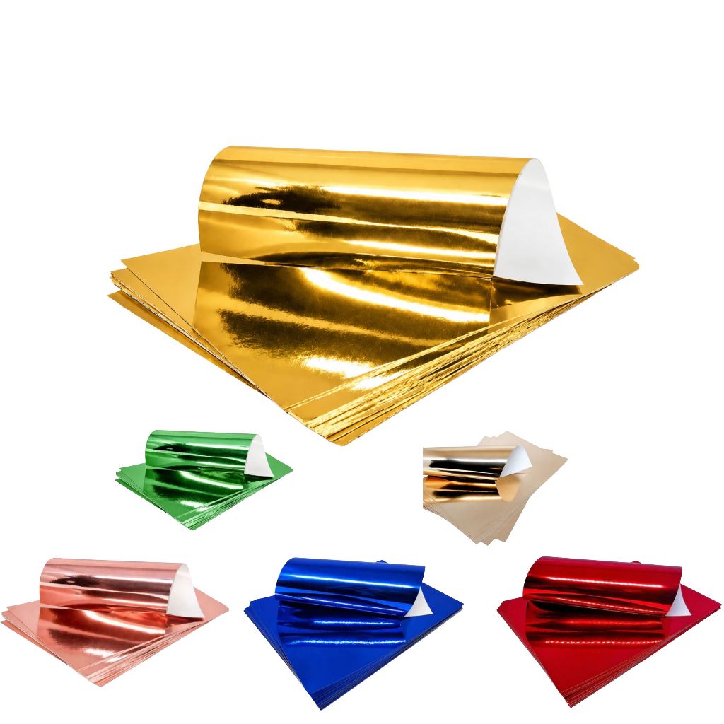 Kit Papel Lamicote A4 250g Laminado Metalizado Cores Variadas 10 a 50 Folhas