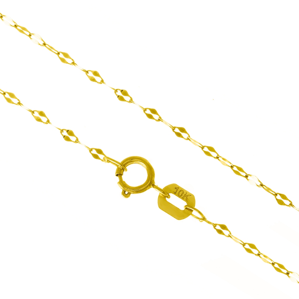 Corrente Feminina Ouro 10k 416 Coffee Brilhosa e Resistente - Elluxe Joias